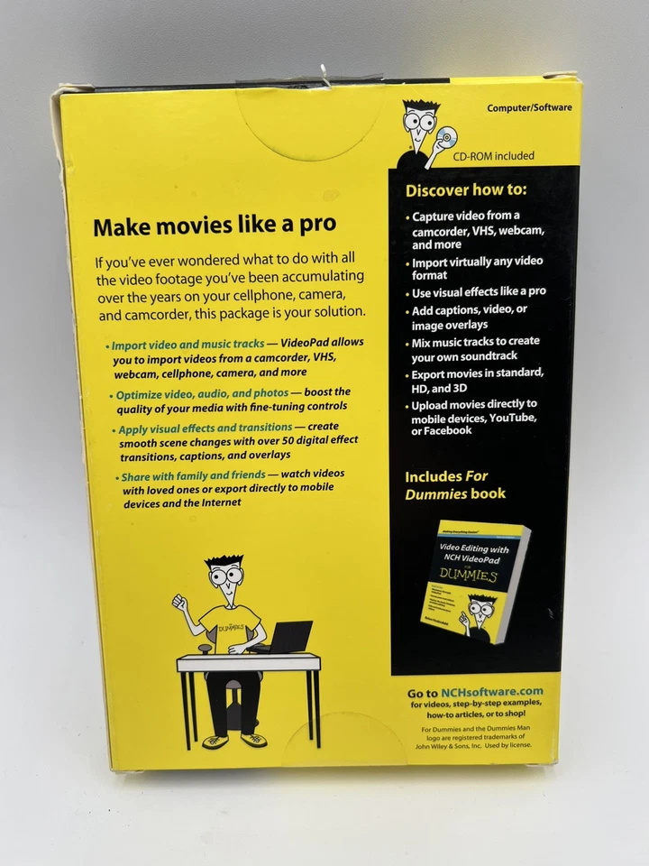 Video Editing NCH VideoPad Software For Dummies CD ROM & Book - Image 2 of 4
