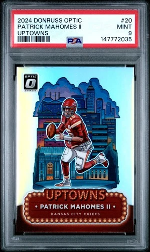 2024 PANINI DONRUSS OPTIC UPTOWNS #20 PATRICK MAHOMES II PSA 9