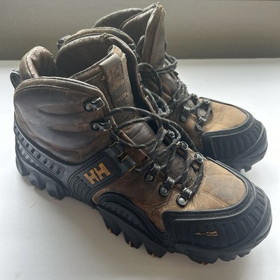 Helly Hansen Hiking Boots Mens 13 Brown Fair Leather Helly Wear Rugged Gorpcore