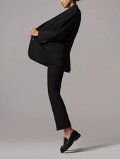 Everlane Womens Black Long Sleeve Three Button The 80's Blazer Size 0