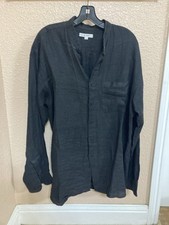 Cline MENS Black LINEN SHIRT SIZE XL