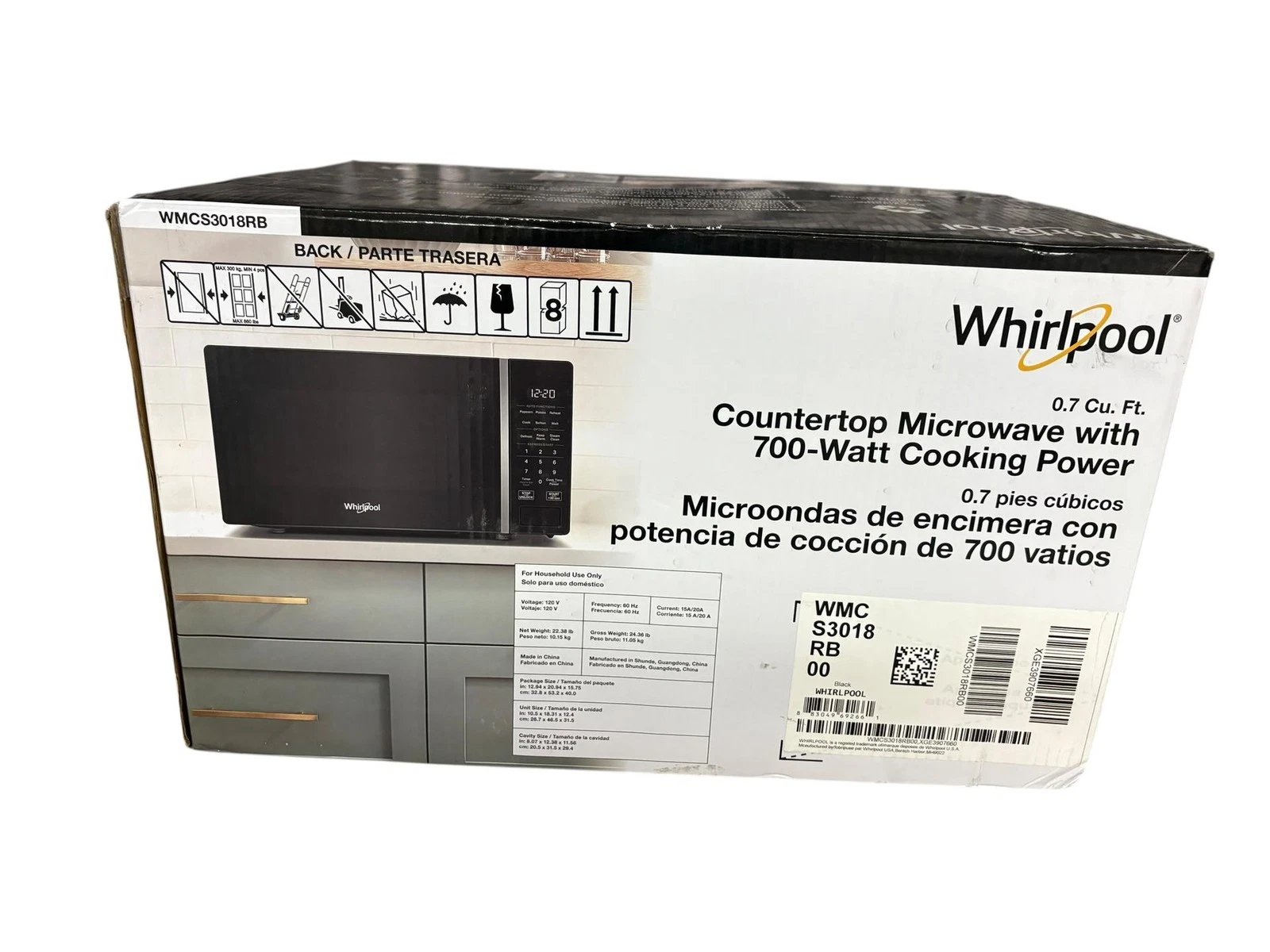 Whirlpool WMCS3018RB Countertop Microwave with Turntable 0.7 Cu. Ft, Steam
Opens in a new window or 