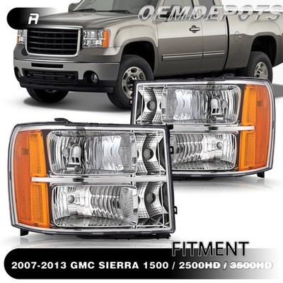 For 2007-2013 GMC Sierra 1500 2500HD 3500HD 2Pcs FACTORY Headlights Assembly L+R