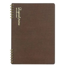2-Pack A5 Nakabayashi Logical Prime W Split Ring Dot Brown Notebook