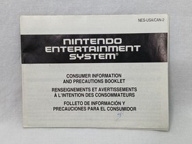 Juego de acci&oacute;n NES sistema de entretenimiento Nintendo caja vac&iacute;a y papeles (sin espuma de poliestireno)