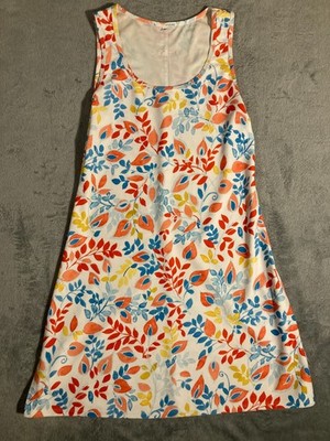 Nuu Muu Womens M Tank Dress Floral Shift Knee Length Scoop Neck Spring Colors