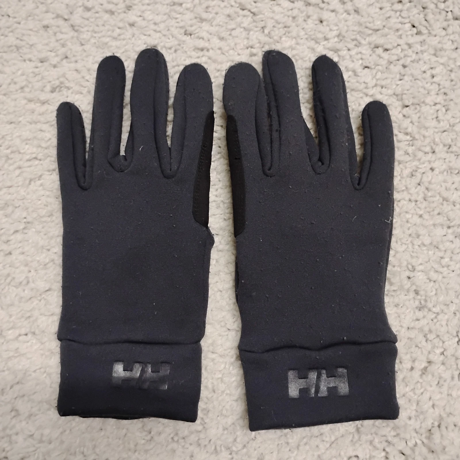 Helly Hansen Gloves Mens XL Gray Black Winter Ski Fleece Touch Work Chore Snow