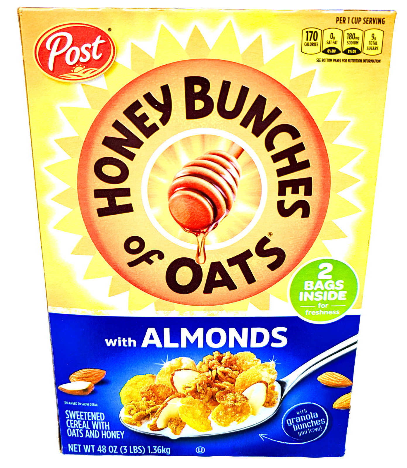 Post Honey Bunches of Oats with Crispy Almonds 48 Oz. EXP 07/2026