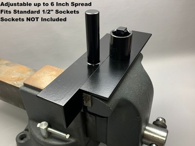 Blacksmith Adjustable Bending Fork Vise Jig Tool 1/2'' Socket & 3/4'' Round Shank