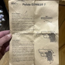 Vintage FIE Express 7  22 Cal blank starting pistol - 7 shot