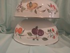 Set 3 Enamelware Nesting Bowls DULCIE Tabletops Unlimited Natural Fruits EUC  — photo 4