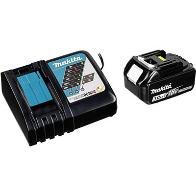 Kit Starter Makita 191A24-4: Batteria 18V 3.0Ah + Carica Batteria DC18RC