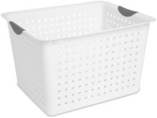 6-Pack Deep Ultra Basket, Open Plastic Storage Organizer,