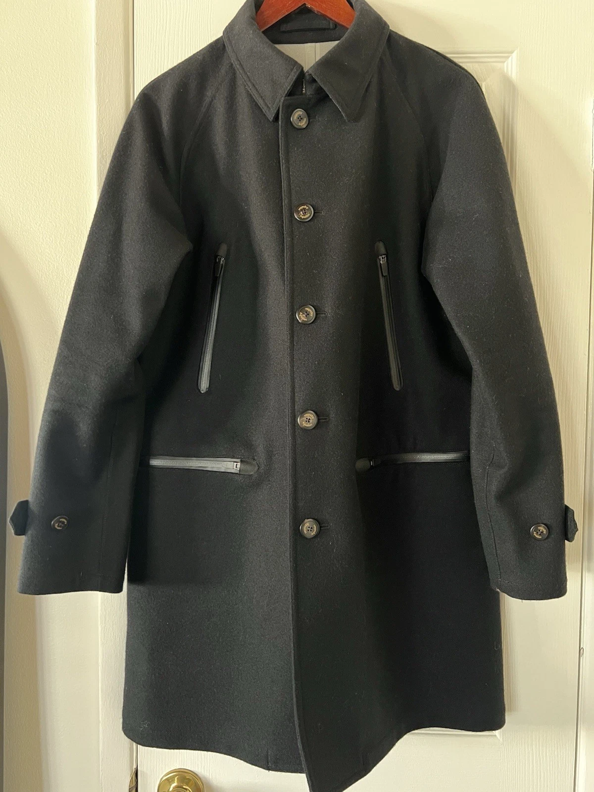Journal Standard Japan Aqualinc Jacket Waterproof Wool Coat Men's Large Black - product detail image 1