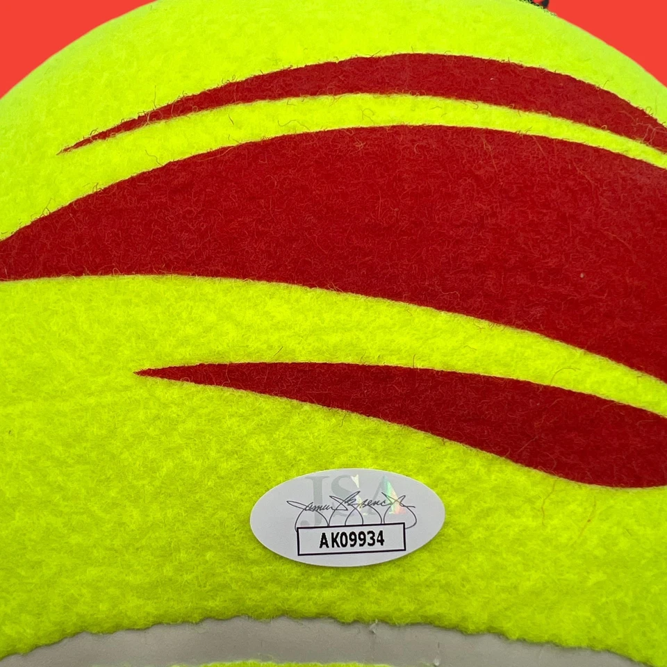 NOVAK DJOKOVIC FIRMADO WILSON US OPEN JUMBO 10" PELOTA DE TENIS FRANCESA AO ATP JSA Foto 2 de 3