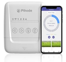 4 Zone Smart Sprinkler Controller w/Local Weather Intelligence & Atmosphere-NEW