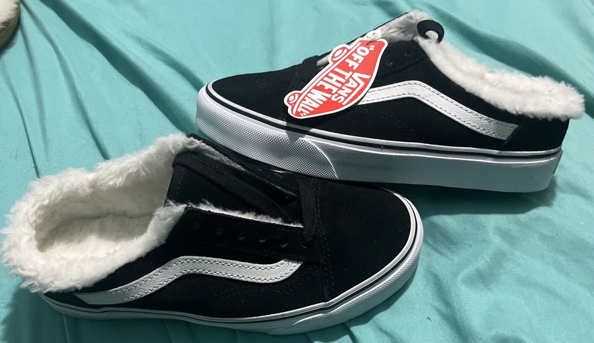 Vans Old Skool Black Furry Vans Vans Old Skool Sherpa Shearling