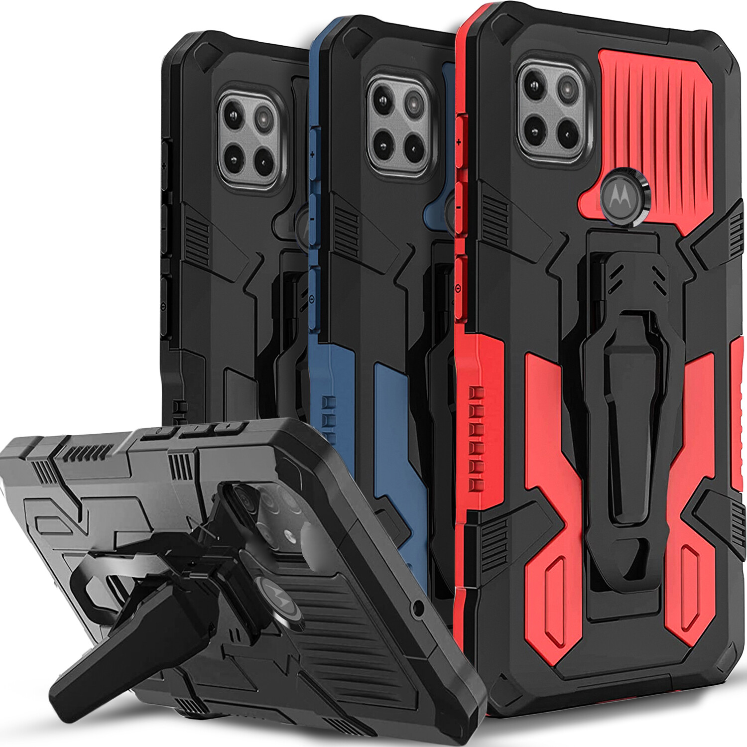 Motorola Moto One 5G Ace UW Hard Stand Case with Screen Protector