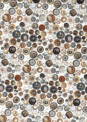Timeless Treasures Gail C1199 Creme 100% Baumwolle 1/2 Meter