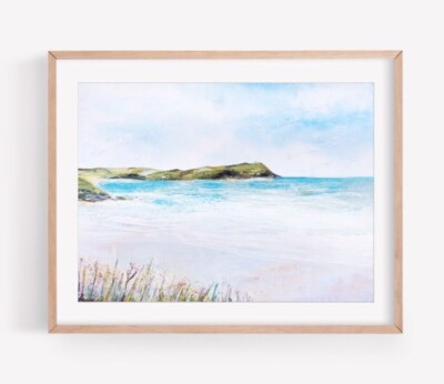 Polzeath Beach, Cornwall, A4 Print