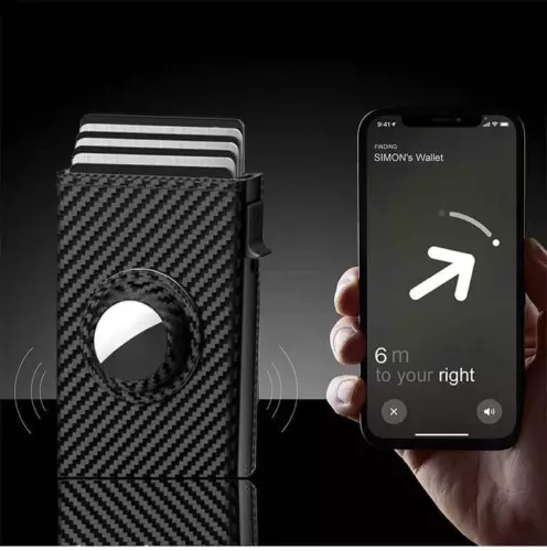 1pc Mens AirTag Wallet Minimalist Credit Card Holder For Air Tag, RFID Blocking - Picture 7 of 11