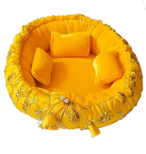 Comfortable Velvet Ladoo Gopal Ji Bedding ( Suitable For 0 to 5 no Gopal Ji ) - 第 1/3 張圖片