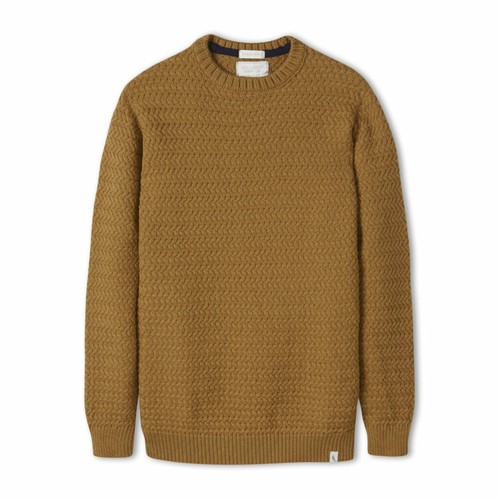 Q351 Peregrine Mens Trellis Crew Wheat 