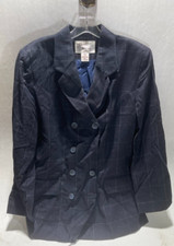 Donna Nicole Women Navy Blue Wool Blazer 14