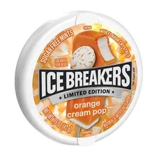 Ice Breakers 1.5 oz ORANGE CREAM POP Sugar Free Breath Mints Creamsicle BB 11/26