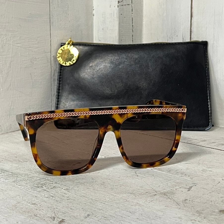 Stella McCartney Falabella SC0043S Sunglasses Stella McCartney SC0043S Falabella Tortoise Brown Lens  main image 3