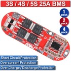 3S 4S 5S 25A 18650 Lithium Battery BMS Protection Board Circuit Module Charger