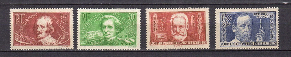 France 1936 Célébrités Y&T 330 à 333 4 timbres MH /TE4834 - Photo 1/1