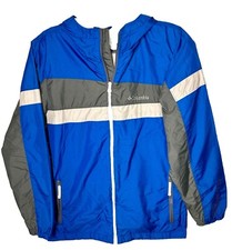 Columbia Jacket Windbreaker Youth Size L 14/16 Hooded Long Sleeve Lightweight