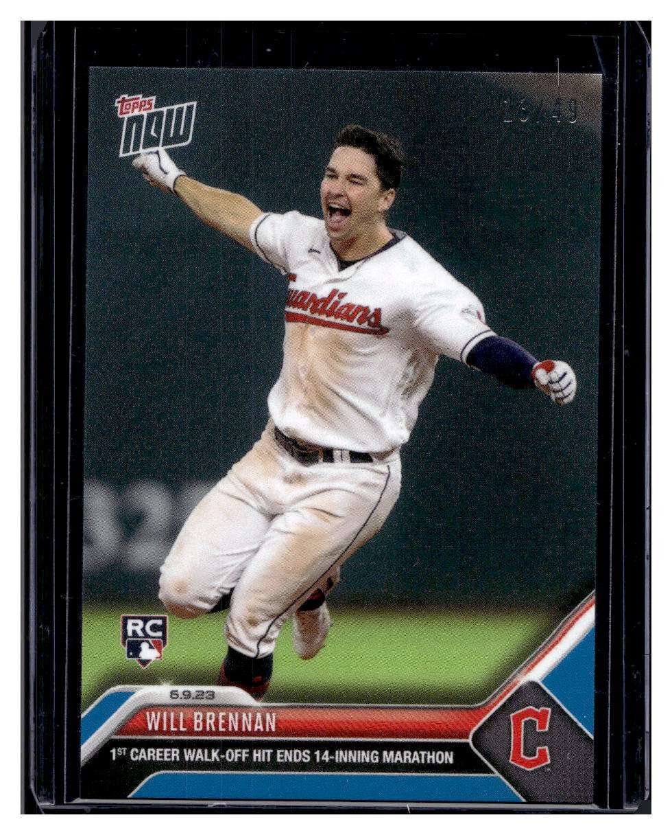 2023 Topps Now #415 Will Brennan Blue Parallel Card #d /49 RC Rookie