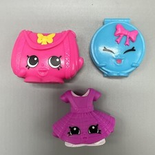 Shopkins Happy Places McDonald's Happy Meal Toys Lot of 3 Handbag Compact Dress