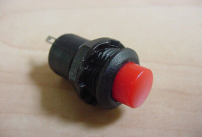 Red Push Button Toggle Switch 1/2'' On-Off Latching 3A 125VAC 0.3A 12VDC #E35AB
