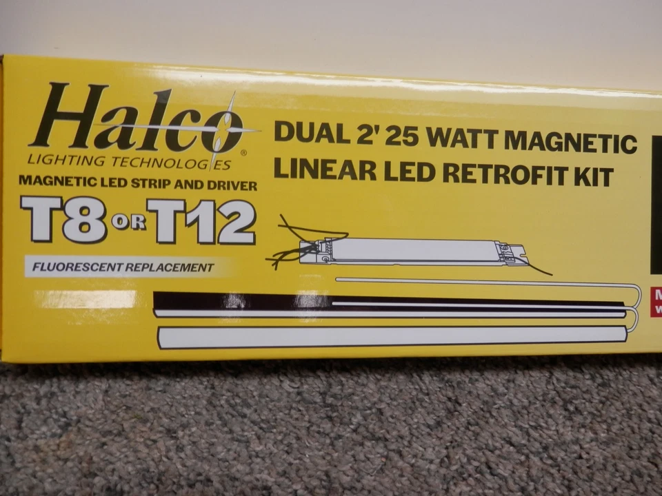 HALCO FLUORESCENT REPLACEMENT T8 -T12 DUEL 2' 25 WATT MAGNETIC LED RETROFIT KIT - Image 3 of 4