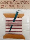 Country Clutter Patches Spool Thread 90s HandMade Quilted Westrim Crafts 5x5"