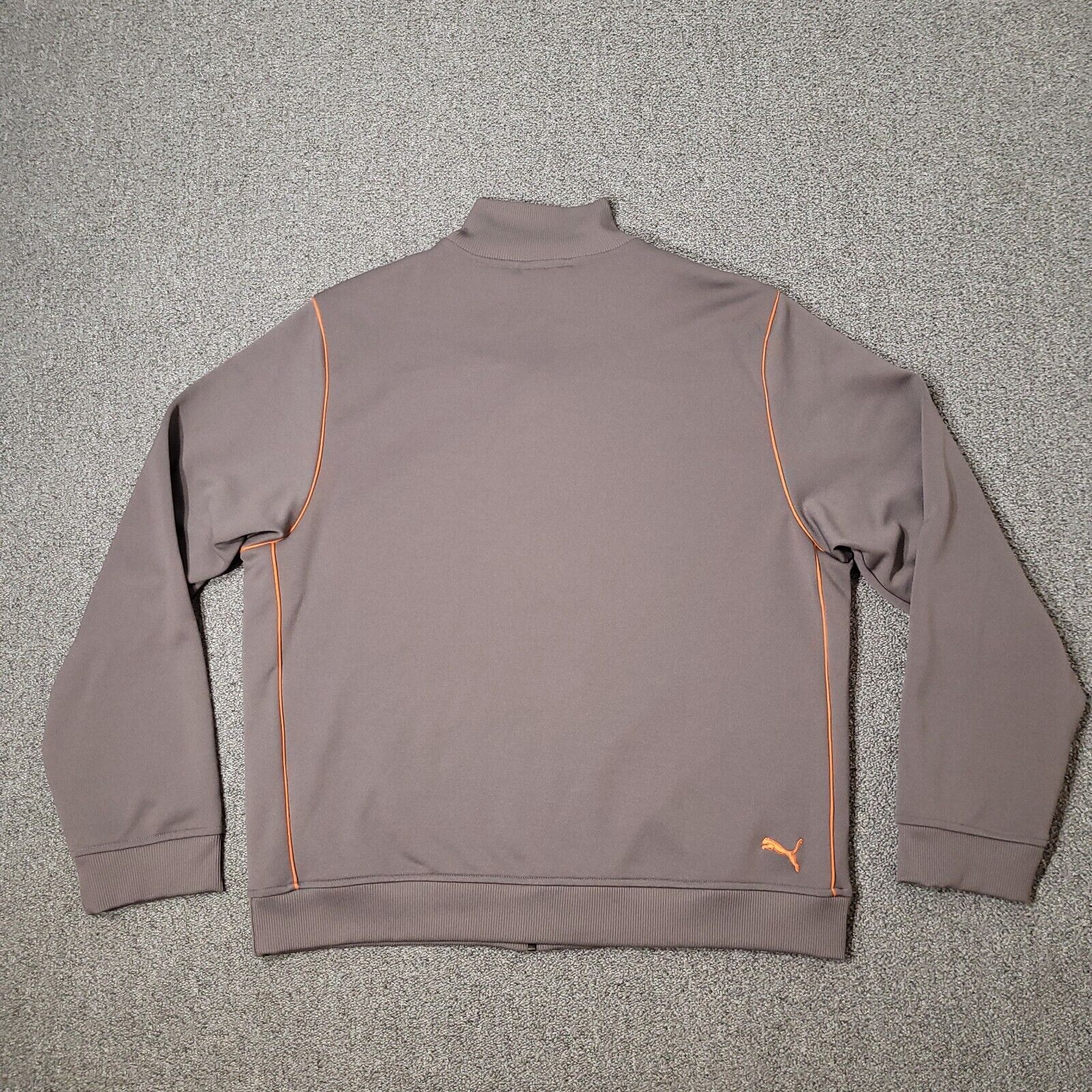 PUMA Retro Zip Up Brown Orange Track Jacket Mens … - image 3