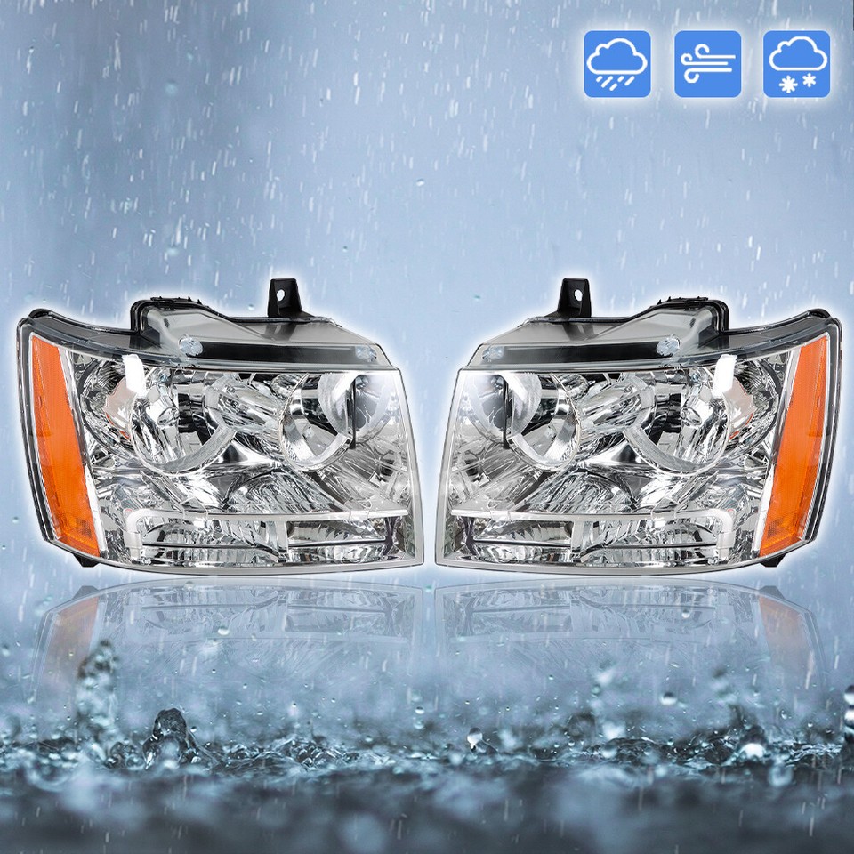 Faro Para Chevrolet Suburban 2018-2020 Halógeno Filo Cromado Derecho