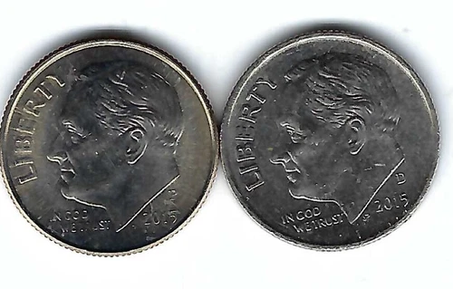 2015-P + D Uncirculated Roosevelt Dimes Both Business Types!