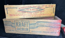 Lot W/2 Boxes Wisconsin Clearfield Cheese Co 1.25lb & Kraft American 2lb Cheese