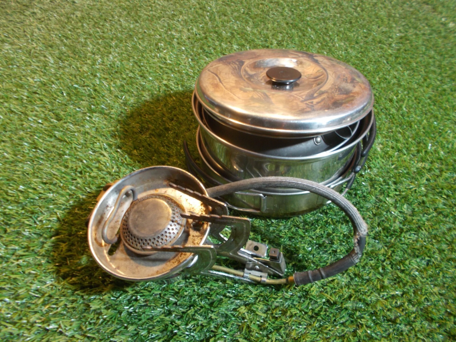 Fishing cooking set Pans Kettle Stove CARP FISHING SET UP eBay