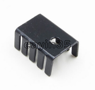 10PCS/Set TO-220 Heat Sink Black TO220 19x15x10mm IC Heat Sink Aluminum ...