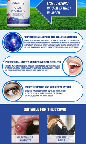 ORAL PROBIOTIC FORFRESH SUPPORTS BREATH&ORAL HEALTH 1 BILLION CFUS LACTOBACILUS - Picture 9 of 11