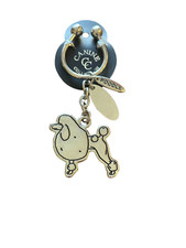 Canine Collection Key Ring Poodle Dog -silver color- engravable tag