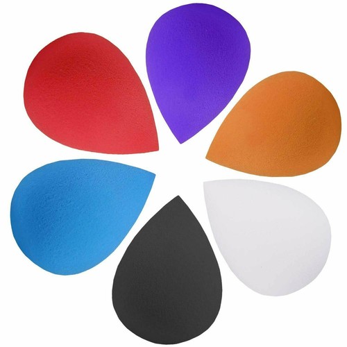 Makeup Sponge Applicators Beauty Foundation Blender Egg Shaped Multicolor 6 Pack - Picture 2 of 8