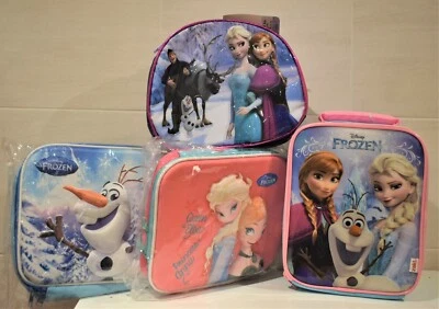 Disney Frozen PVC Devant Image Boîte Déjeuner Sac Avec Poignée Elsa Anna Olaf - Photo 1/2