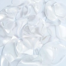 Sequin Oval 2 inch Crystal Mirage Loose Large Paillettes. Made in USA.
