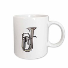 3dRose euphonium brass instrument music realistic Mug